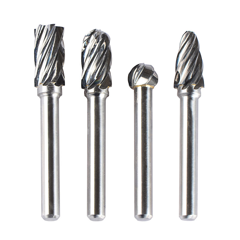 [Australia - AusPower] - SpeTool Carbide Rotary Burr For Aluminum Cutting (Non-Ferrous) 1/4 inch shank 4Pcs/Pack 