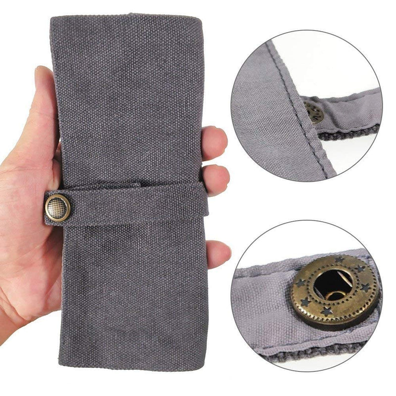 [Australia - AusPower] - YOOSIDE Watch Band Accessories,Smart Watch Band Protable Storage Bag Case Pouch Organizer-Compatible With Apple Watchbands, Garmin Watch Band, Samsung Watch Band etc -Cotton Canvas (Dark Grey) 