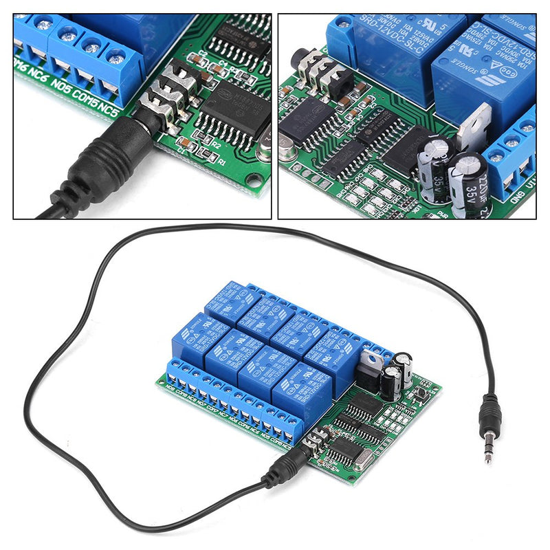 [Australia - AusPower] - Dtmf Relay Board, AD22A08 DC 12V 8CH DTMF Relay Phone Voice Signal Decoder Remote Controller Switch Module 