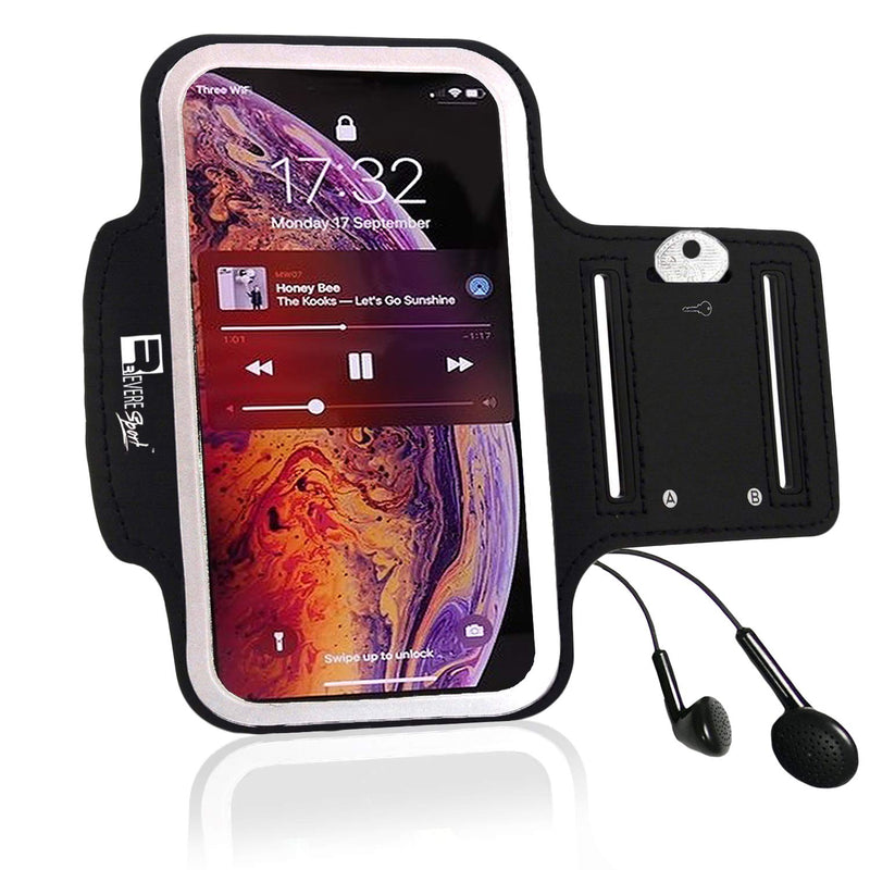 [Australia - AusPower] - RevereSport Compatible iPhone 12 Running Armband. Phone Arm Holder for Sports, Gym Workouts and Exercise 6.1" - 12 