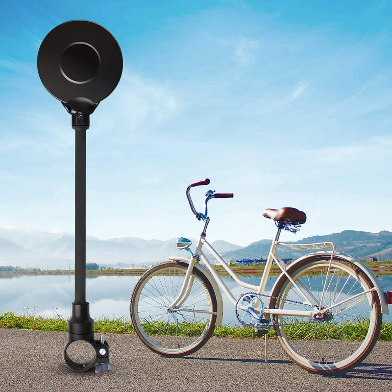 [Australia - AusPower] - West Biking Bike Mirror Handlebar Mount, Adjustable Rotatable Bicycle Rear View Glass Mirror, Wide Angle Acrylic Convex Safety Mirror for Mountain Road Bike Black - 1 Piece Convex Mirror 