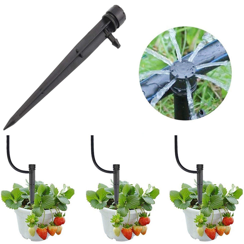 [Australia - AusPower] - MANSHU 50pcs Adjustable Irrigation Drippers, Drip Emitters Perfect for 4/7mm Tube PE Pipe, Adjustable 360 Degree Water Flow Drip Irrigation System for Flower beds, Vegetable Gardens, Herbs Gardens. 