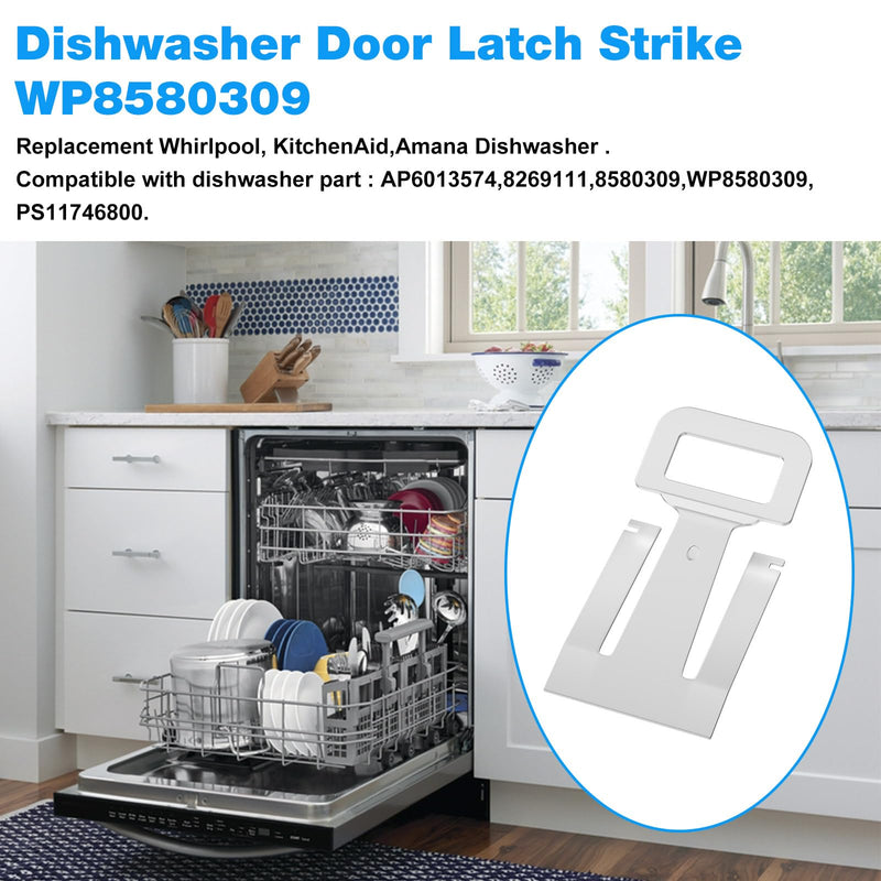 [Australia - AusPower] - WP8580309 Dishwasher Door Latch Strike FOR Whirlpool Kenmore Dishwasher 8580309,8269111,1181203,AH1156352,EA1156352,PS1156352 