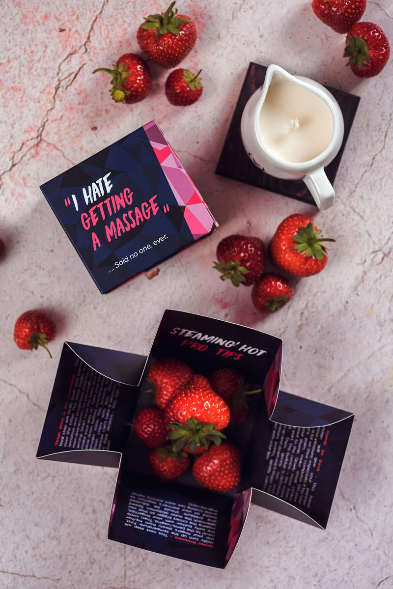 [Australia - AusPower] - Kissable Massage Oil Candle – Sensual and Romantic Melt Massage Candles for Pleasant and Relaxing Massages (Wild Strawberry) Wild Strawberry 