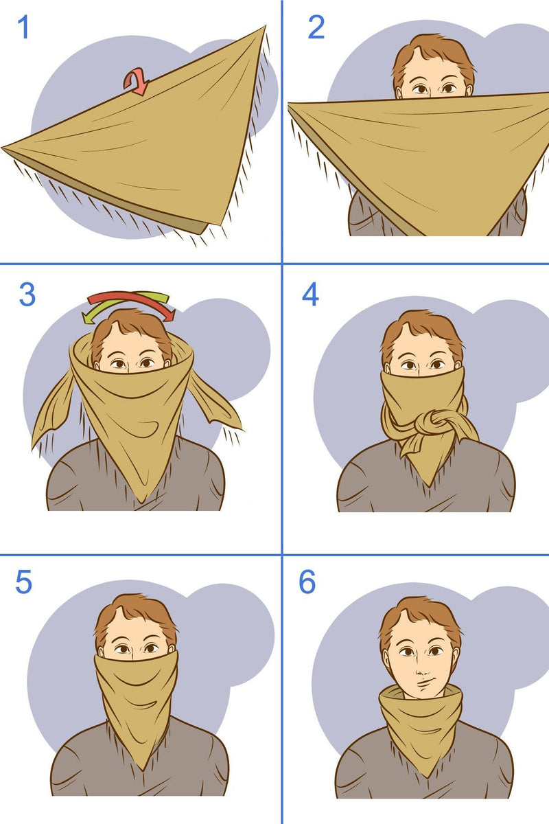 [Australia - AusPower] - Explore Land Cotton Shemagh Tactical Desert Scarf Wrap Black 