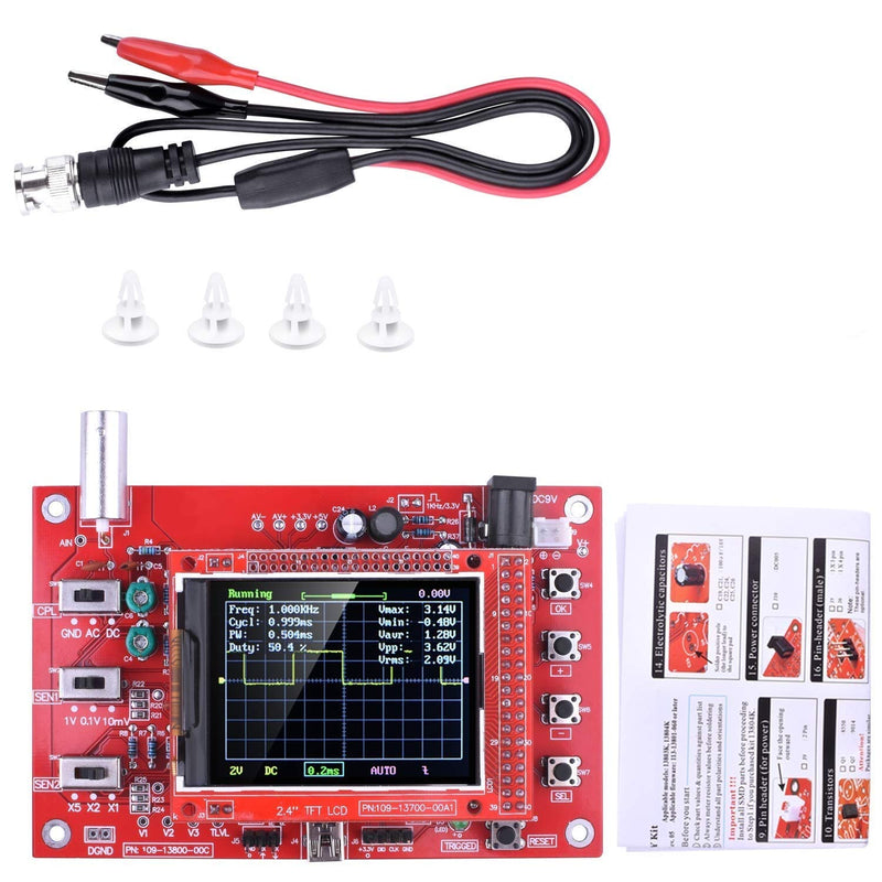 [Australia - AusPower] - ICQUANZX Oscilloscope Kit, 2.4" TFT Handheld Pocket-Size Digital Oscilloscope Kit DIY Parts SMD Soldered Electronic Learning Set 1Msps 