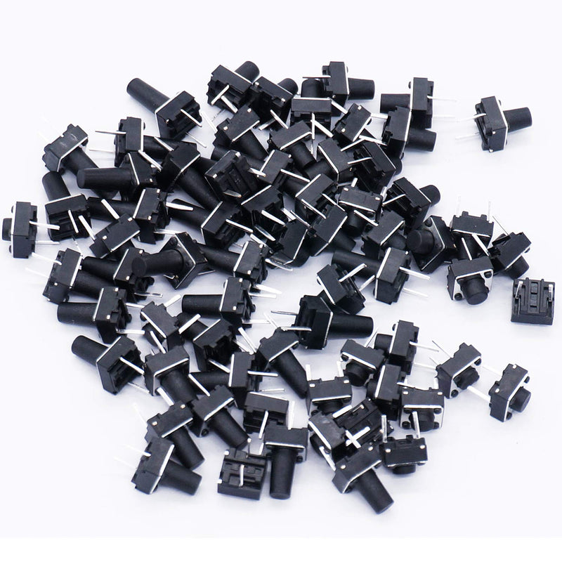 [Australia - AusPower] - TWTADE 90PCS 2 Pin Tactile Switch Micro Momentary Push Button Switch Tact Assortment Kit 6 x 6 x 4.3/5/6/7/8/9/10/11/12mm(Each Values 10pcs) QC-9V-2P 