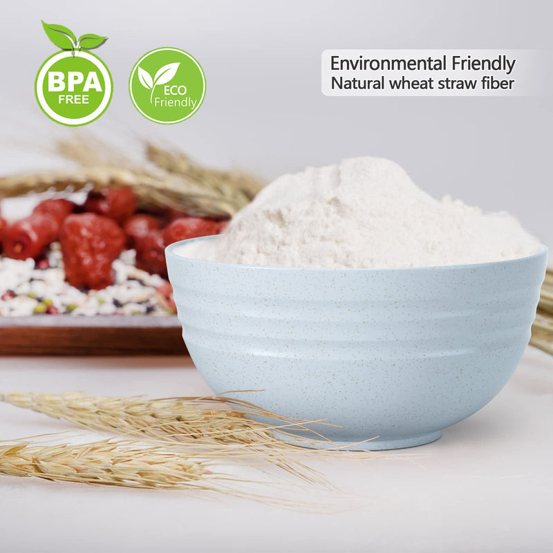 [Australia - AusPower] - Unbreakable Cereal Bowls 24 OZ Microwave and Dishwasher Safe BPA Free Bowl Dessert Bowls for Serving Soup, Oatmeal, Pasta and Salad [Set of 6] 