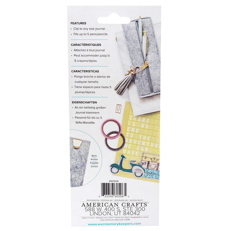 [Australia - AusPower] - We R Memory Keepers 0633356605065 Storage Journaling-Attachable Pencil Zipper Pocket, Multicolor 