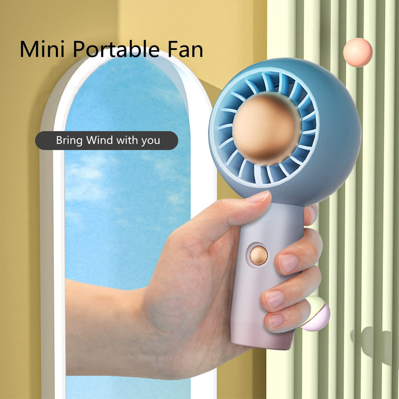 [Australia - AusPower] - Mini Handheld Fan USB Mute Cute Portable Small Fan Creative Gift Handheld Fan with Aromatherapy (Blue) Blue 