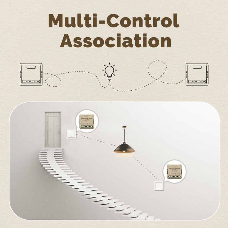 [Australia - AusPower] - MOES WiFi Smart Relay Dimmable, Work with Google Assistant & Alexa, Mini Smart Light Switch Module as Home Assistant, No Hub Required, Timer Relay 1 Gang 10A 1PC, Smart Life/Tuya App Dimmable 1 Gang 