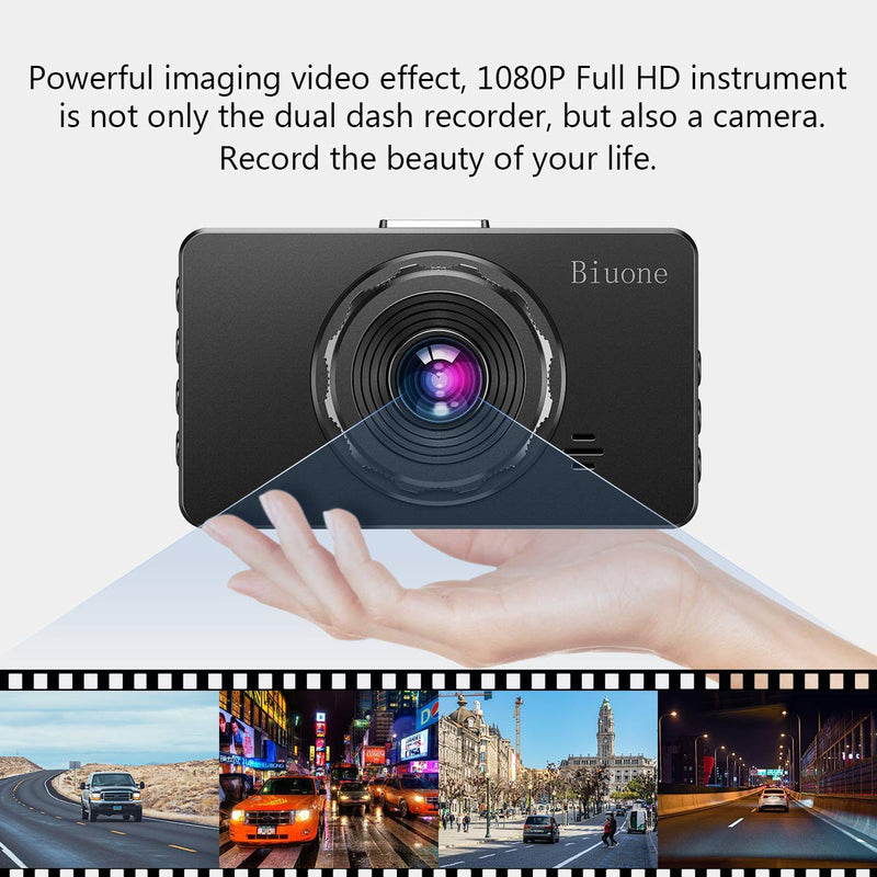 [Australia - AusPower] - Dash Camera for Cars, Super Night Vision Dash Cam Front and Rear with 32G SD Card, 1080P FHD DVR Car Dashboard Camera with G-Sensor, WDR, Parking Monitor, Loop Recording, Motion Detection 【2022】 