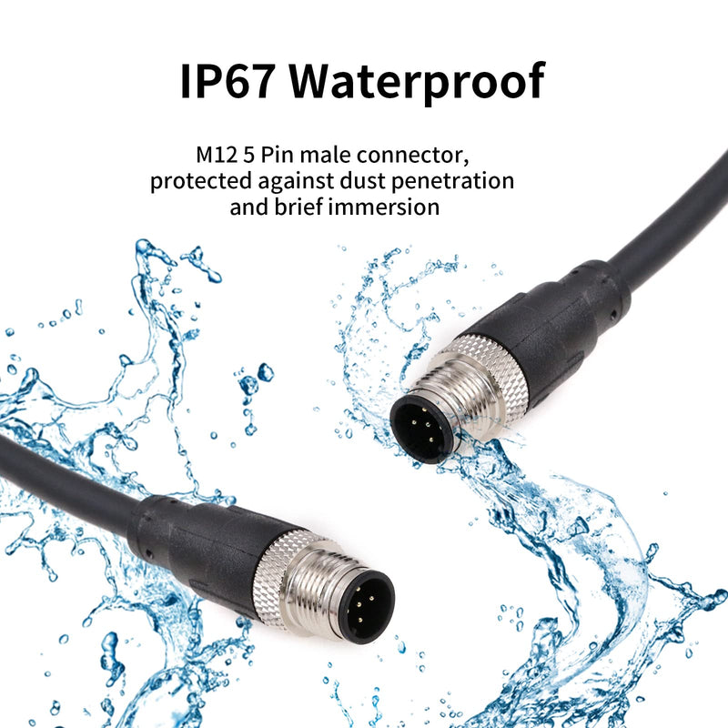 [Australia - AusPower] - Eonvic Industrial M12 5 Pin Male to Female Aviation Sensor Connector Electrical PVC Cable M12 5Pin Male to Female Cable 