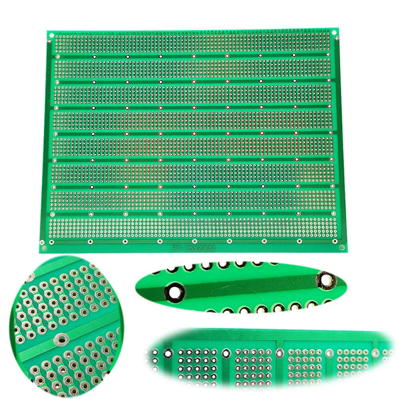 [Australia - AusPower] - YUNGUI 15X20 cm PCB Prototype Board Solderable PerfBoard,Universal Printed Circuit Board for Arduino and DIY Electronics Project, Gold-Plated, 6"x8",2 Pack 15 X20 CM (A) 