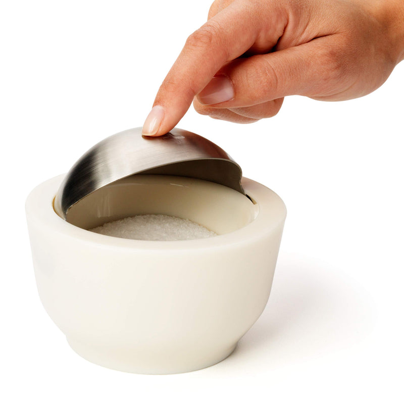 [Australia - AusPower] - Chef'n 101-738-237 Dash Salt & Sugar Cellar with Flip Top Cover, 3 7/8-inches by 4 1/4-inches, White 