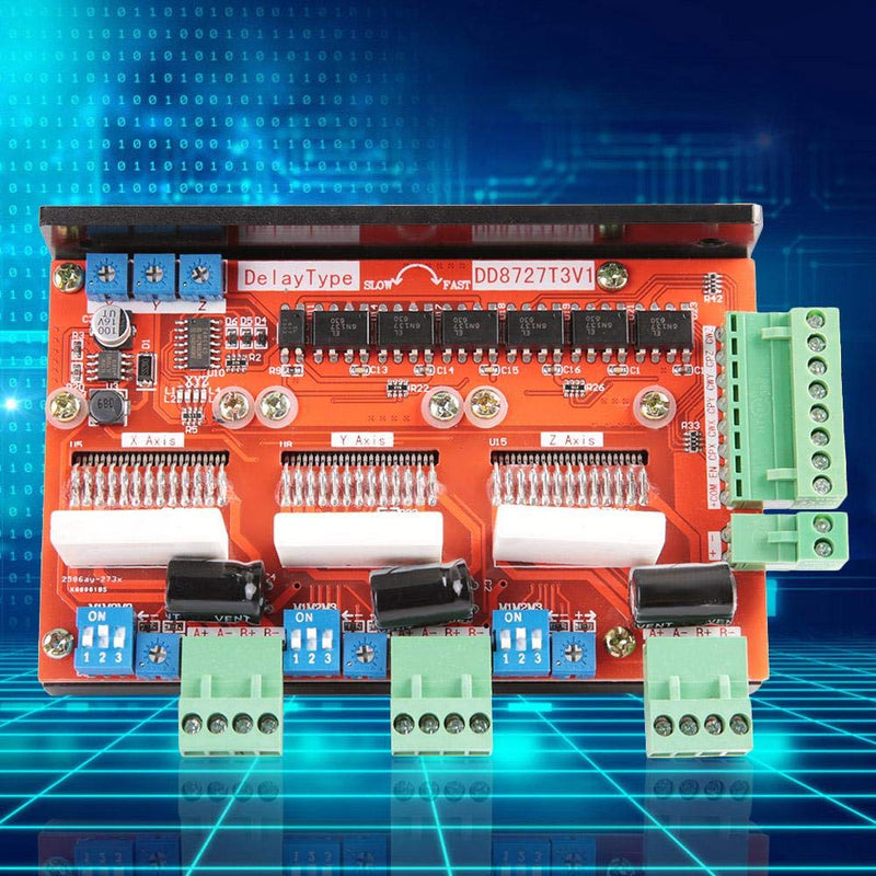 [Australia - AusPower] - Keenso Stepper Motor Driver 3 Axis 2-Phase 4A Stepper Motor Driver Controller 128 Subdivision Microstep LV8727 DD8727T3V1 