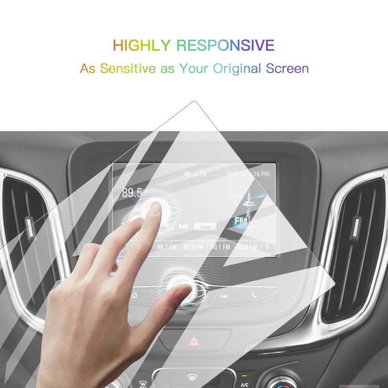 [Australia - AusPower] - Screen Protector Foils for 2018-2020 Equinox Navigation Display Tempered Glass 9H Hardness Anti Glare & Scratch HD Clear Chevrolet LCD GPS Touch Screen Protective Film (7In) 7In 