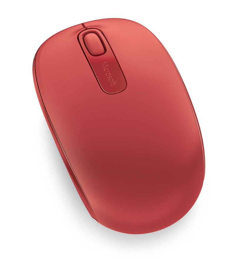 [Australia - AusPower] - Microsoft Wireless Mobile Mouse 1850 - Flame Red. Comfortable Right/Left Hand Use, Wireless Mouse with Nano transceiver, for PC/Laptop/Desktop, works with Mac/Windows 8/10/11 Computers 
