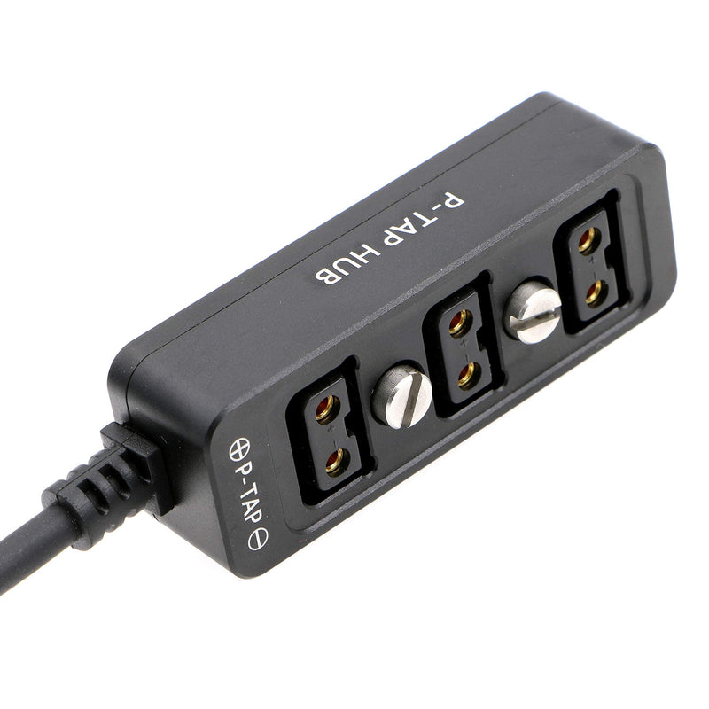 [Australia - AusPower] - Cable-Splitter-Steadicam-BMPCC-Dtap Male to 3 Port D Tap Female Hub Adapter Coiled Cable for ARRI RED Cameras TILTA Steadicam IDX Battery 