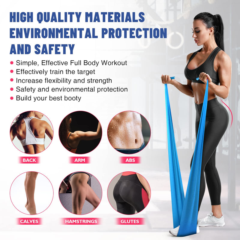 [Australia - AusPower] - Resistance Bands, HPYGN Exercise Bands for Physical Therapy Set, Strength Training, Yoga, Pilates, Stretching, Non-Latex Elastic Band with Different Strengths,Workout Bands for Home 