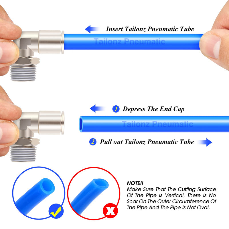 [Australia - AusPower] - TAILONZ PNEUMATIC Elbow 1/2 Inch Tube OD x 1/2 Inch NPT Thread Push to Connect Fittings Copper Nickel Plating TPL-1/2-N4 (Pack of 2) 1/2"OD-1/2"NPT 