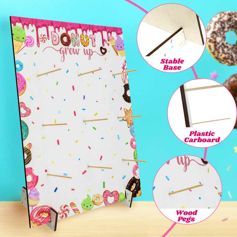 [Australia - AusPower] - Doughnut Party Decoration, Doughnut Dessert Food Buffet Display Doughnut Bagel Holder Stand Candy Donuts Grow up Reusable Table Rack Display for Wedding Kids Birthday Baby Shower Party Supplies 