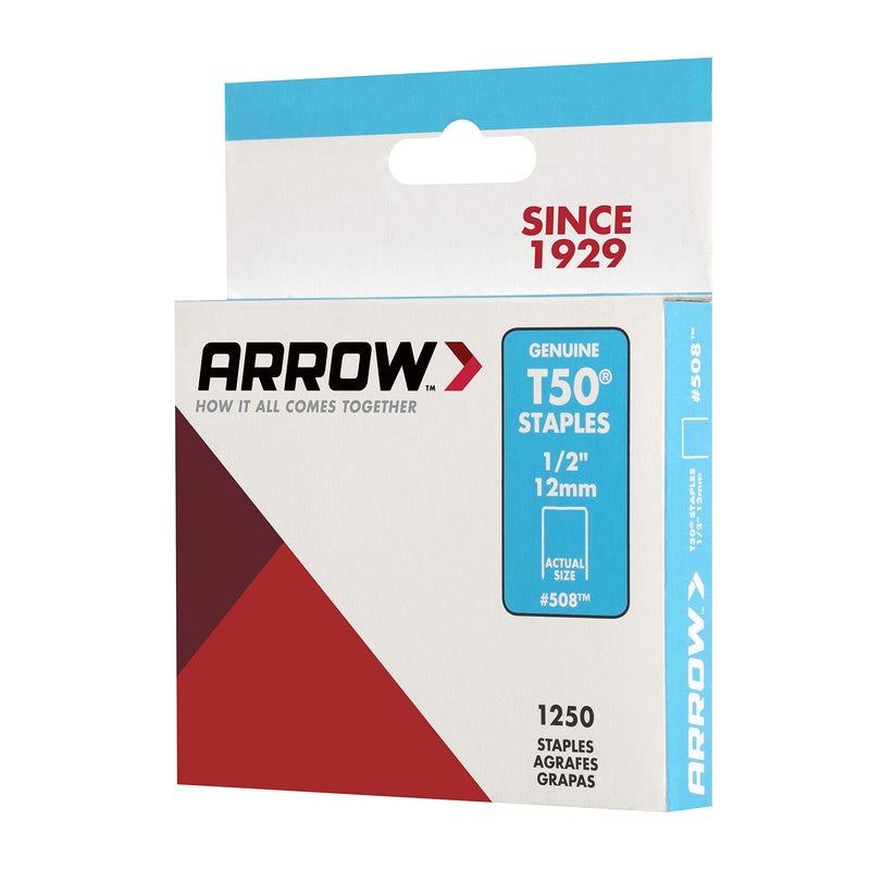 [Australia - AusPower] - ARROW 508 Genuine T50 1/2-Inch Staples, 1,250-Pack 