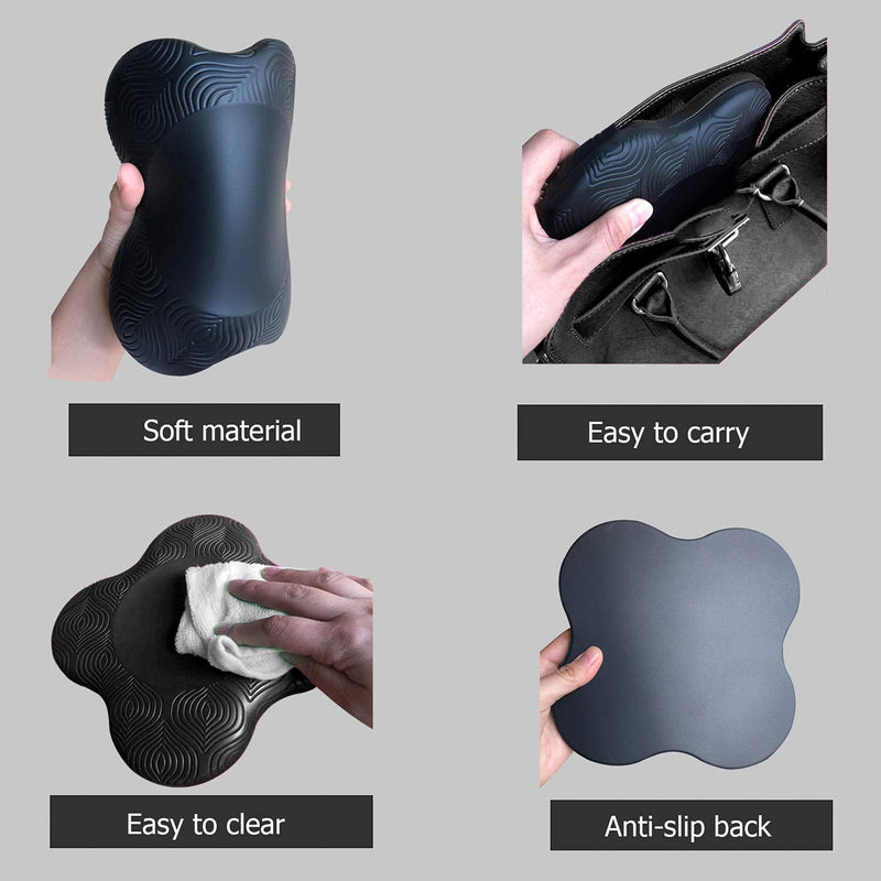 [Australia - AusPower] - Zealtop Yoga Knee Pad Cushion Extra Thick for Knees Elbows Wrist Hands Head Foam Yoga Pilates Work Out Kneeling pad Black 