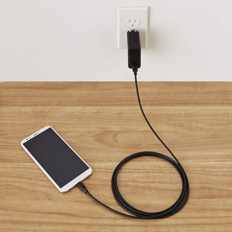 [Australia - AusPower] - Amazon Basics Fast Charging 60W USB-C2.0 to Micro-B Cable (USB-IF Certified) - 3-Foot, Black 1 Pack 3 Feet 