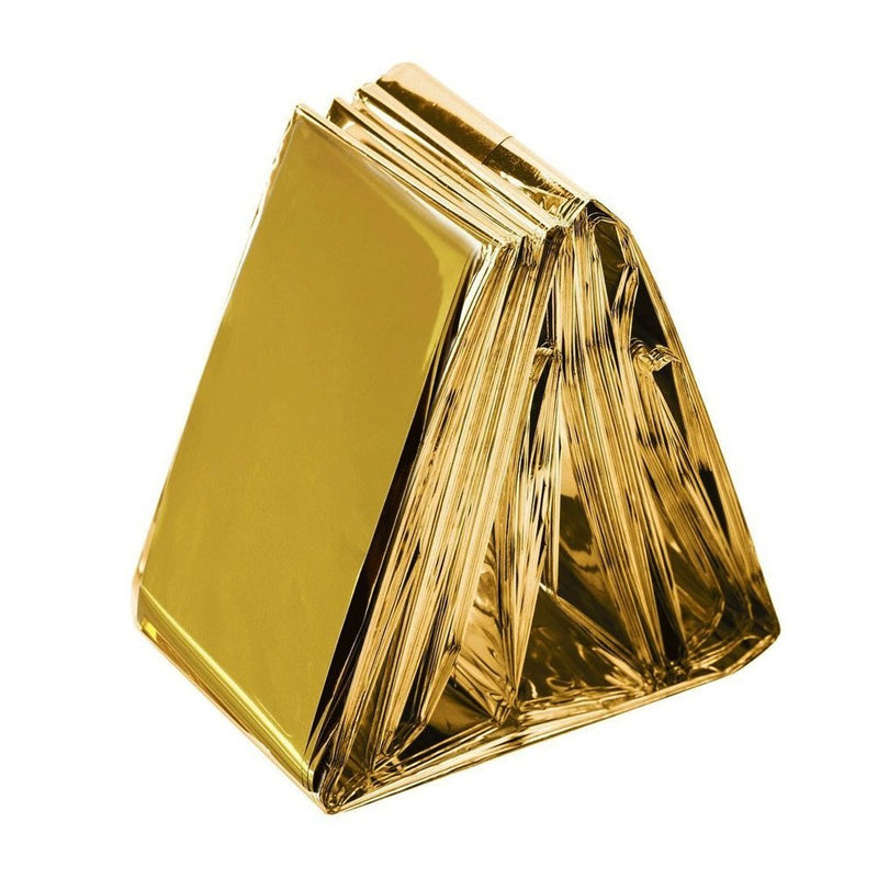 [Australia - AusPower] - NYKKOLA Emergency Mylar Blankets - 84" X 52"(4 Pack) - Designed for NASA - Essentials for Outdoors, Hiking, Survival, Marathons or First Aid Gold 
