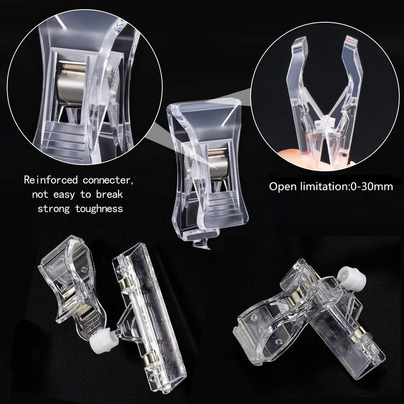 [Australia - AusPower] - Plastic Merchandise Sign Clip Rotatable Pop Clip-on Holder Stand Price Display Holders Tag Clip Pack of 25 Clear 25 Pack 