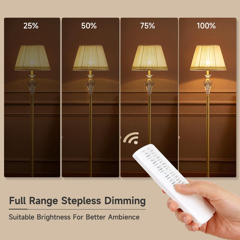 [Australia - AusPower] - Indoor dimmer and Timer switches for led Lights, Remote Control Light dimmer Switch Plug in,100FT Range for Dimmable Bulb/Table Lamp String Lights 90V-120V 