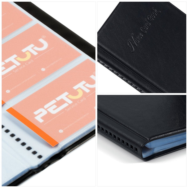 [Australia - AusPower] - Business Card Holder Organizer Book - PU Leather, 2 Pack Total for 600 Business Cards Card Holder Book 