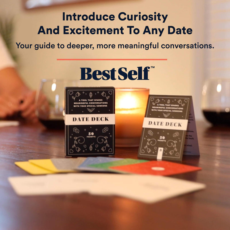 [Australia - AusPower] - Date Deck by BestSelf Co. — Exciting, Engaging, and Though-Provoking Conversation Prompts Perfect for Unlocking Connection, Intimacy and Meaningful Discussion — 50 Cards 
