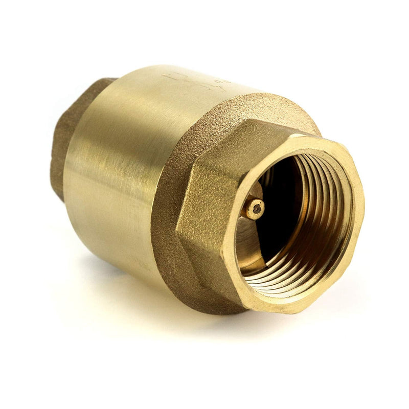 [Australia - AusPower] - QWORK In-Line Check Valve Brass, 3/4" Female One Way Check Valves, 3/4 Inch 1 Pack 