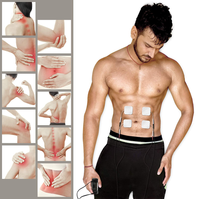 [Australia - AusPower] - iStim Tens Unit Stimulator Machine - EV820 with 8 Electrodes Japanese Gel for Pain Management, Back Pain and Rehabilitation 