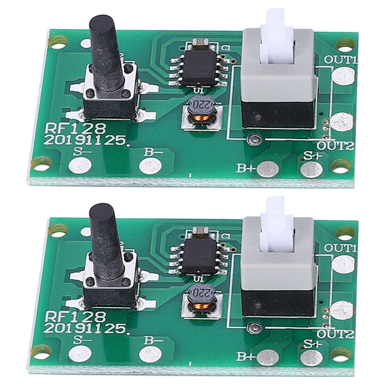 [Australia - AusPower] - 2Pcs Solar Lamp String Controller Module 1.2V Circuit Board with 8 Modes and Switch Light Accessories Max Current 400mA Industrial for LED Solar String Lights 