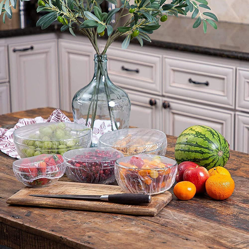 [Australia - AusPower] - 100PCS Fresh Keeping Bags,Reusable Elastic Food Storage Covers, Plastic Bowl Covers with Elastic Edging Stretch Plastic Wrap Bowl Covers 
