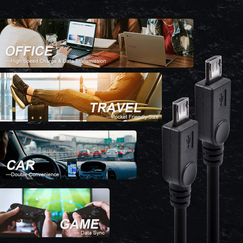 [Australia - AusPower] - UCEC Dual Micro USB Splitter Charge Cable Power up to Two Micro USB Devices at Once from a Single USB Port (1pack) 1 