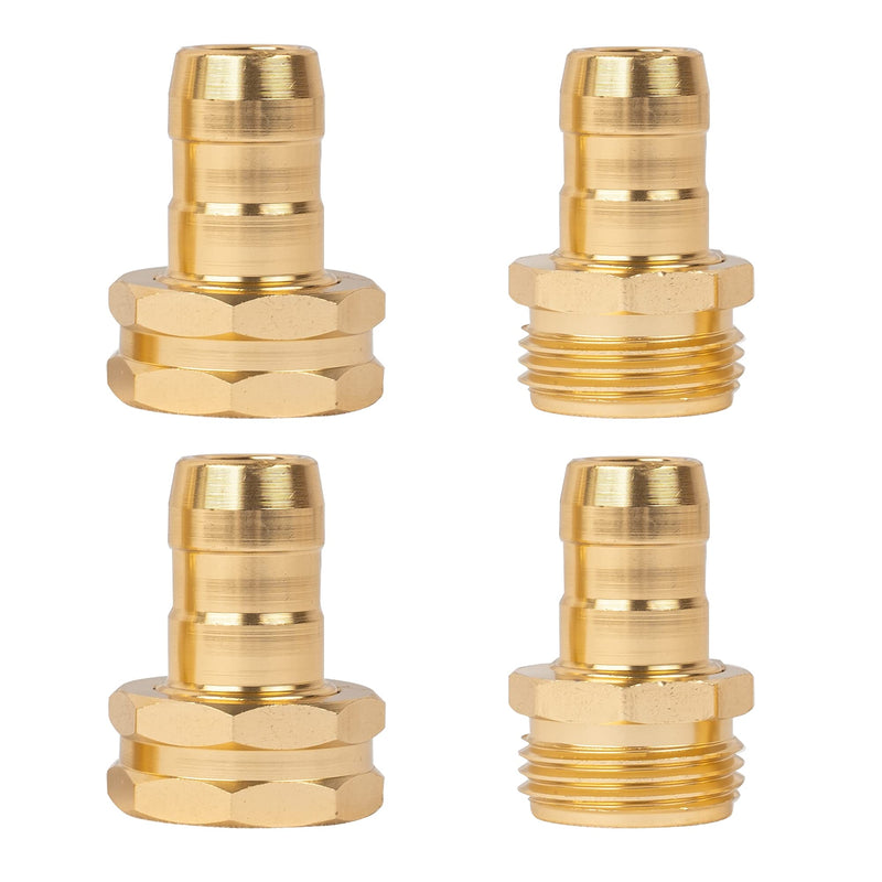 [Australia - AusPower] - Hourleey Garden Hose Repair Connector with Clamps, Fit for 3/4" or 5/8" Garden Hose Fitting, 4 Set 4-Set 