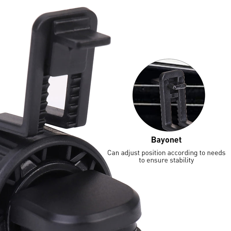 [Australia - AusPower] - SALEX Magnetic Car Mount with Swivel Head. Black Mobile Phone Holder for Horizontal Air Vent. Clip-On Adjustable Bracket for Smartphone, GPS, Small Tablet. Universal Cradle for Automobile Ventilation. 