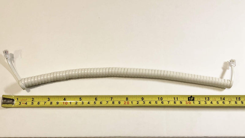 [Australia - AusPower] - The VoIP Lounge 9 Foot Short Light Ivory Handset Receiver Curly Coil Phone Cord (Please Read Full Description) 