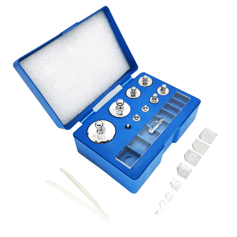 [Australia - AusPower] - 17 Pcs Calibration Weights Set, 10mg-100g Grams Weights Calibration, Precision Stainless Steel Calibration Weight Kit, Scale Calibration Weight Kit for Digital Balance Scale, Jewellery Scale 