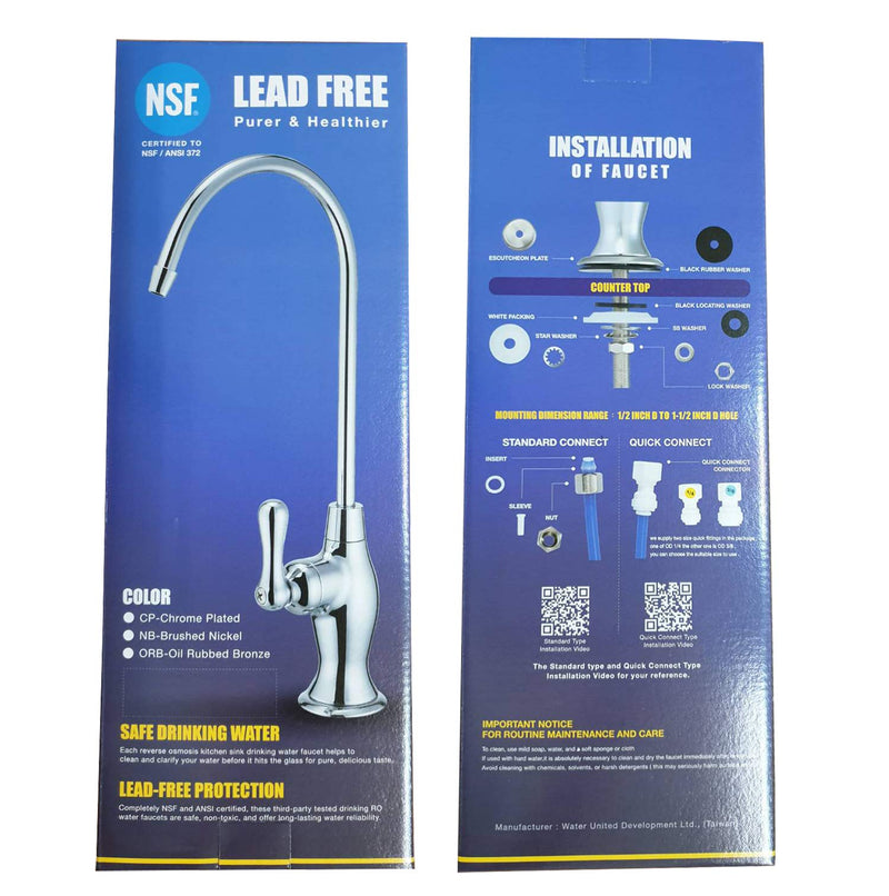 [Australia - AusPower] - NSF Certification Lead-Free Water Filtration Reverse Osmosis Faucet (Brushed Nickel) Advanced RO Tap for Drinking, Kitchen Sink Cooking, Cleaning | Safe, Healthier 