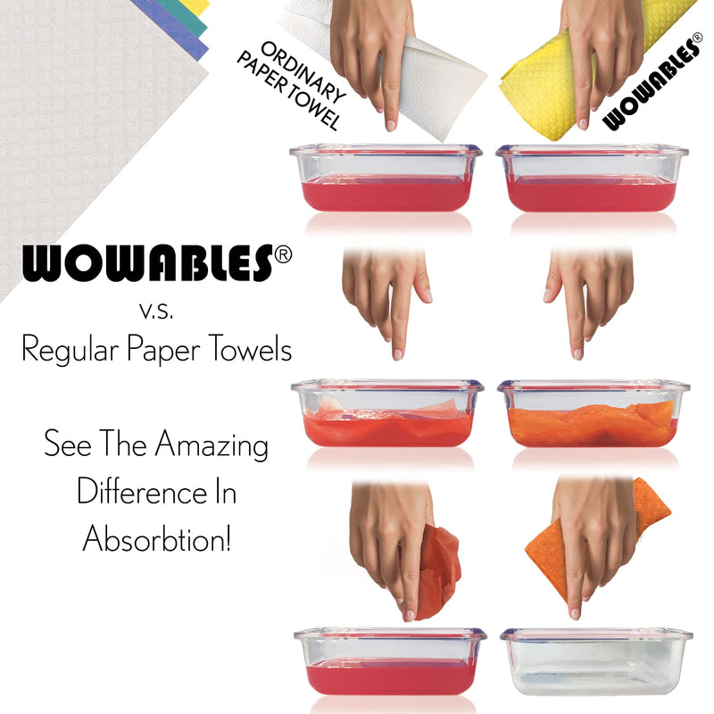 [Australia - AusPower] - Wowables Reusable & Biodegradable Paper Towel - Violet | 30 Sheets of Reusable and Washable Paper Towels | Replaces up to 13,260 Disposable Paper Towel Sheets | Dishwasher and Machine Washable 