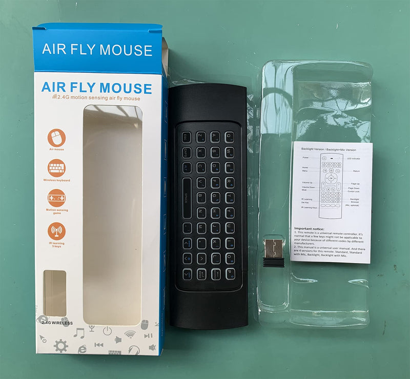 [Australia - AusPower] - Air Mouse,MX3 Pro Backlit Mini Keyboard,Voice Remote Control,Mini Wireless Keyboard & IR Learning Air Mouse Remote,Best for Raspberry Pi 4 Android Smart Tv Box HTPC IPTV PC Pad Xbox MX3 Voice Backlit 