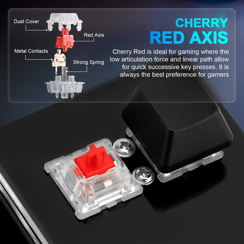 [Australia - AusPower] - Ecarke Black 2-Key Gaming Keyboard USB Mini 2-Key Keyboard Mechanical Gaming PC Keyboards, Programming Macro with Software OSU HID Standard Keyboard(Upgrade Cherry Shaft & RGB LED) 