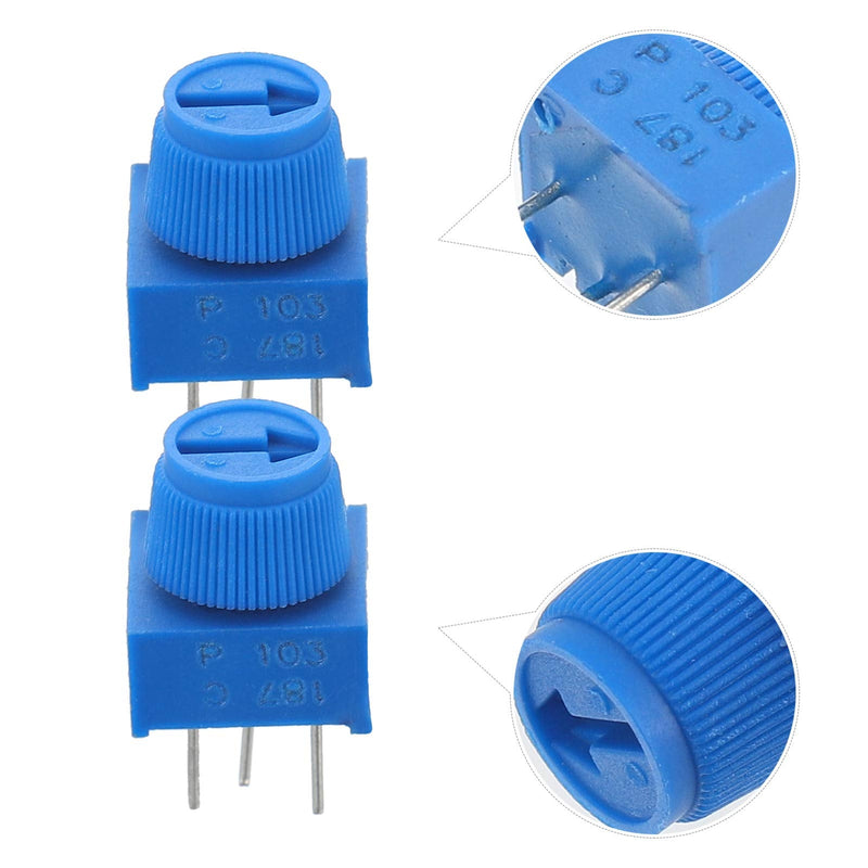 [Australia - AusPower] - Scicalife 10 Pcs 10K Ohm Breadboard Trim Potentiometer with Knob 3Pin Design Trimmer Potentiometer Assortment Kit Trimpot Trimmer Pot 