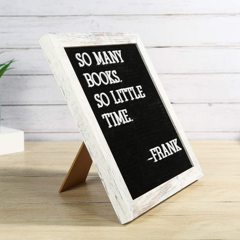 [Australia - AusPower] - C CRYSTAL LEMON Letter Board, Felt Letter Board, 10x10 inches, Changeable Wooden Message Board Sign, Wood Frame, Wall Mount, with Display Stand (Rustic Black) … Rustic Black 