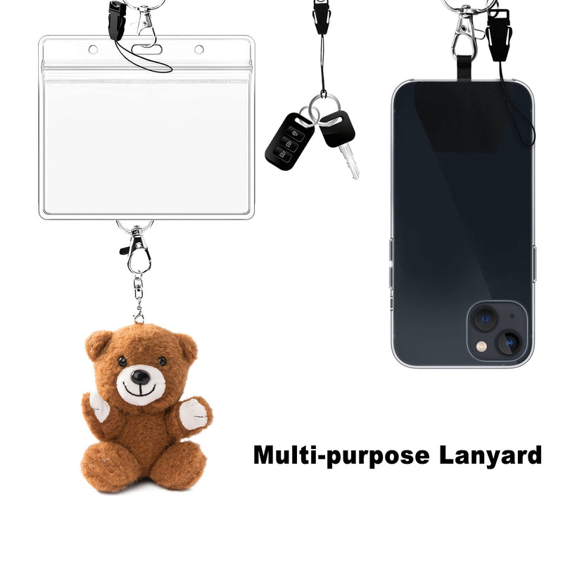[Australia - AusPower] - Geiomoo Lanyard with Hard Card Case, Neck Strap with ID Badge Holder and Phone Tether Pad for Offices, Keys, Wallet (Galaxy 2) Galaxy 2 